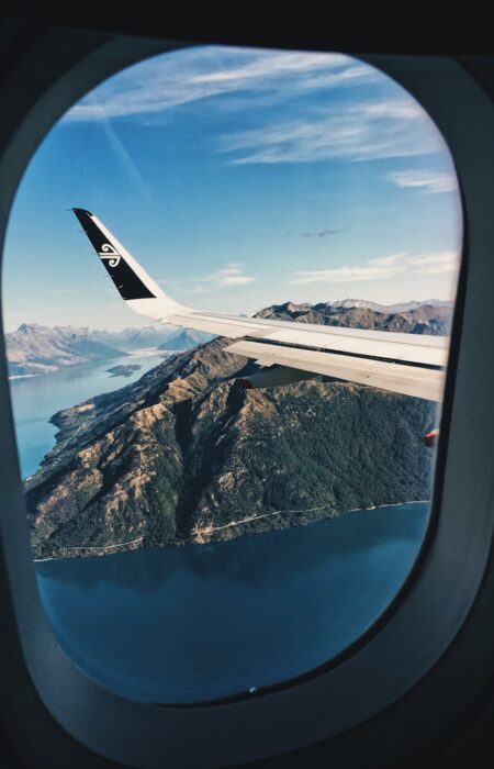 white airplane window